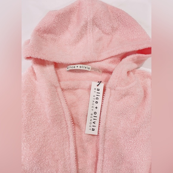 NWT Alice Olivia Lidell Crop Zip Up Hoodie - Picture 6 of 7